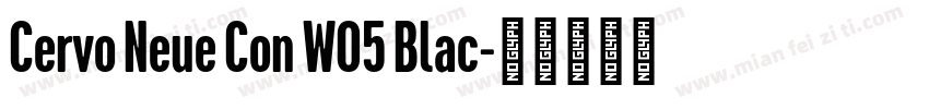 Cervo Neue Con W05 Blac字体转换